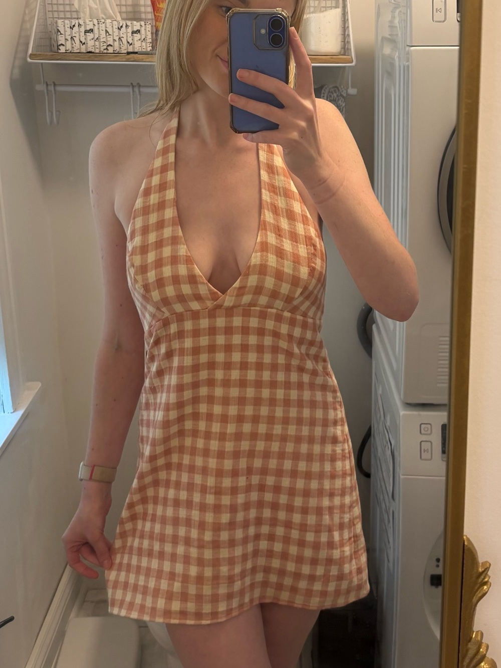Pink Gingham halter dress - Picture 2 of 6